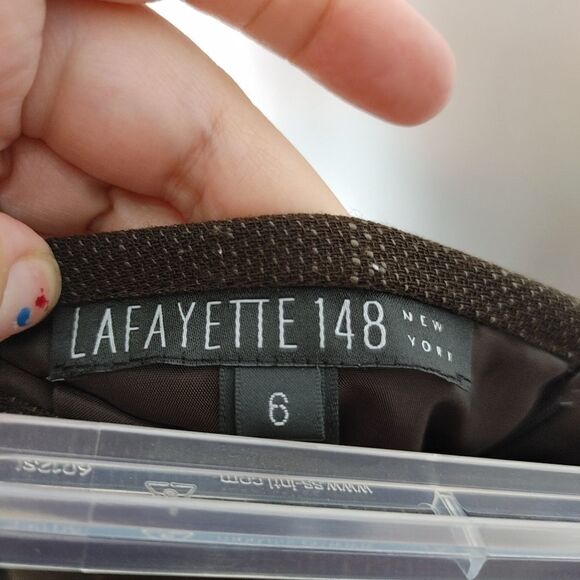 Lafayette 148 Brown Midi Skirt Flare Women's Size - Picture 3 of 6